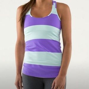 Lululemon Cool Racerback Bold Stripe Power Purple